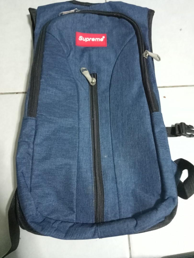 grey supreme backpack