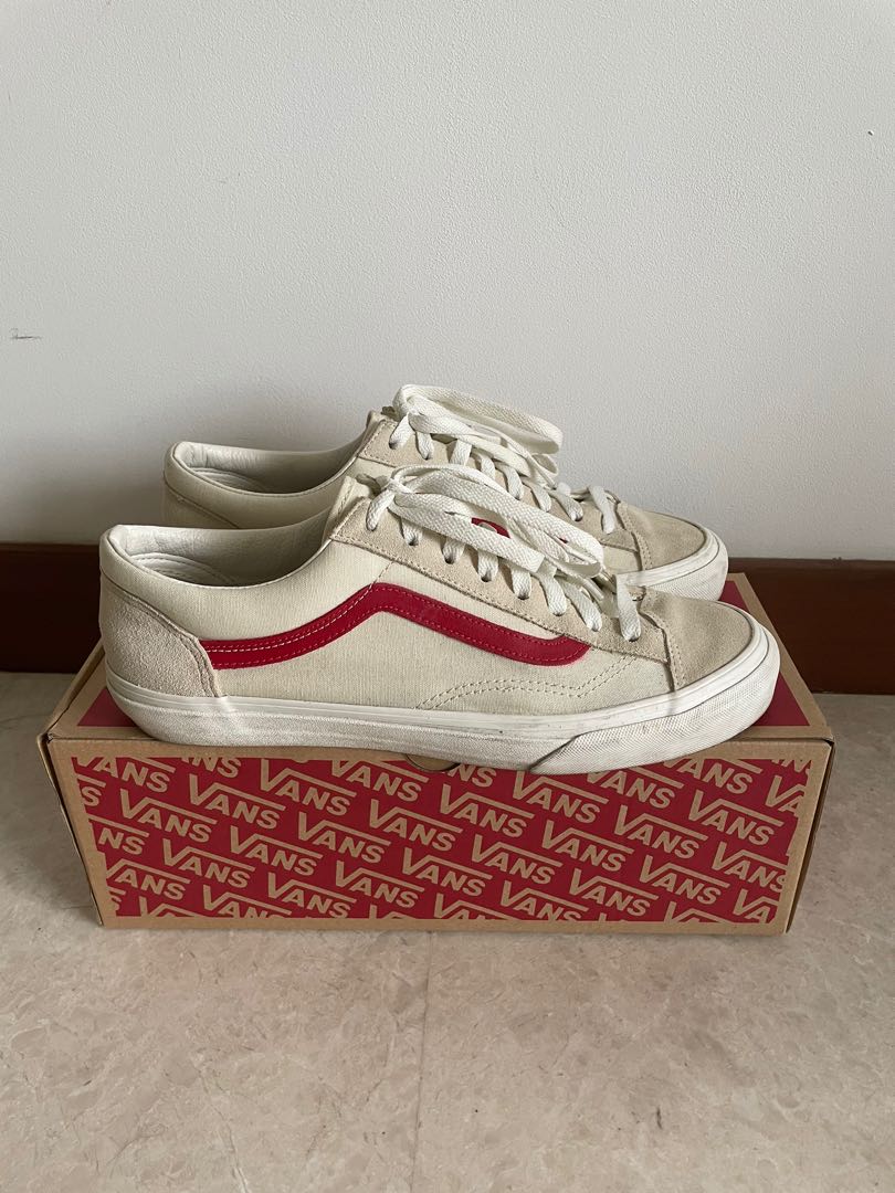 vans marshmallow red style 36