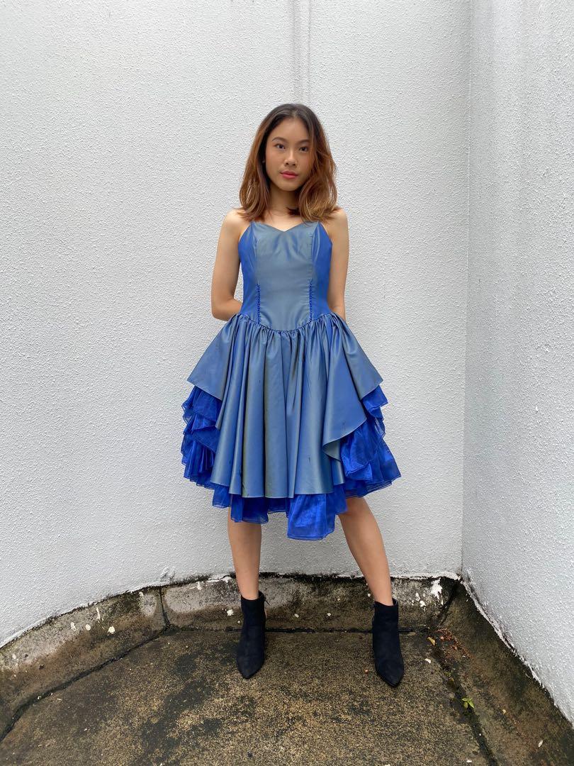 80s taffeta prom dress discount