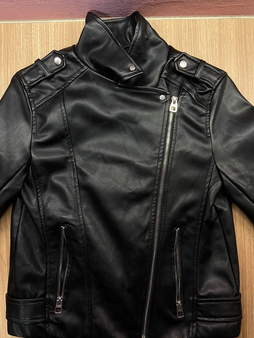 zara kids leather jacket