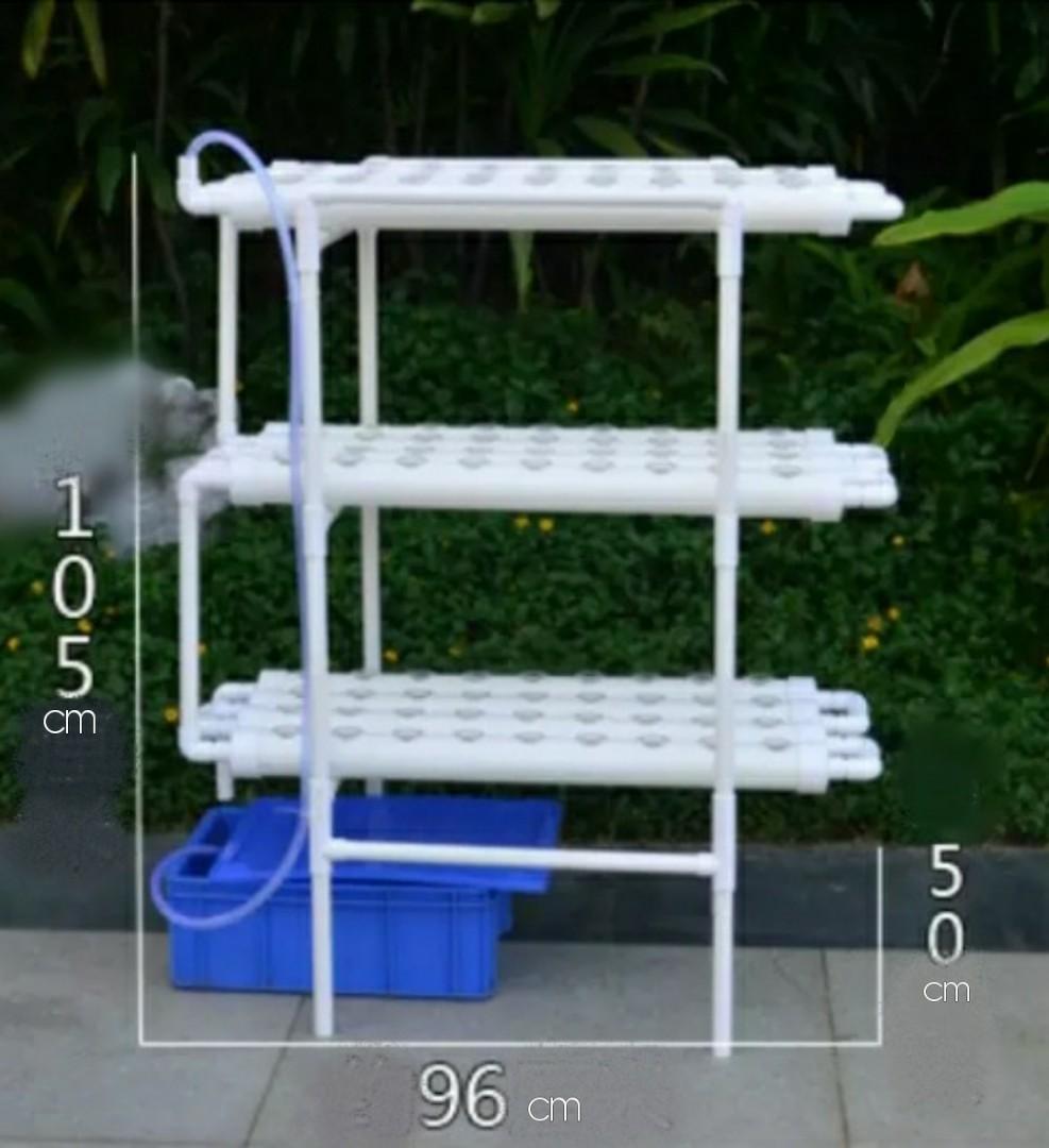 Ready stock- New 3 tier 108 holes Hydroponics rack system., Furniture ...