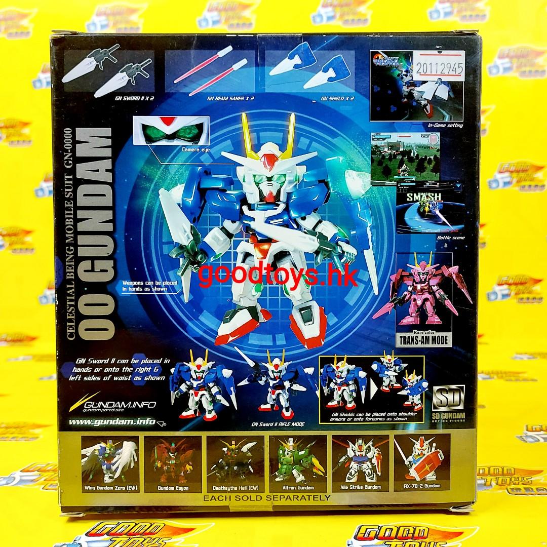 全新 BANDAI SD GUNDAM ACTION FIGURE 00 GUNDAM TRANSAM MODE, 興趣及遊戲, 玩具