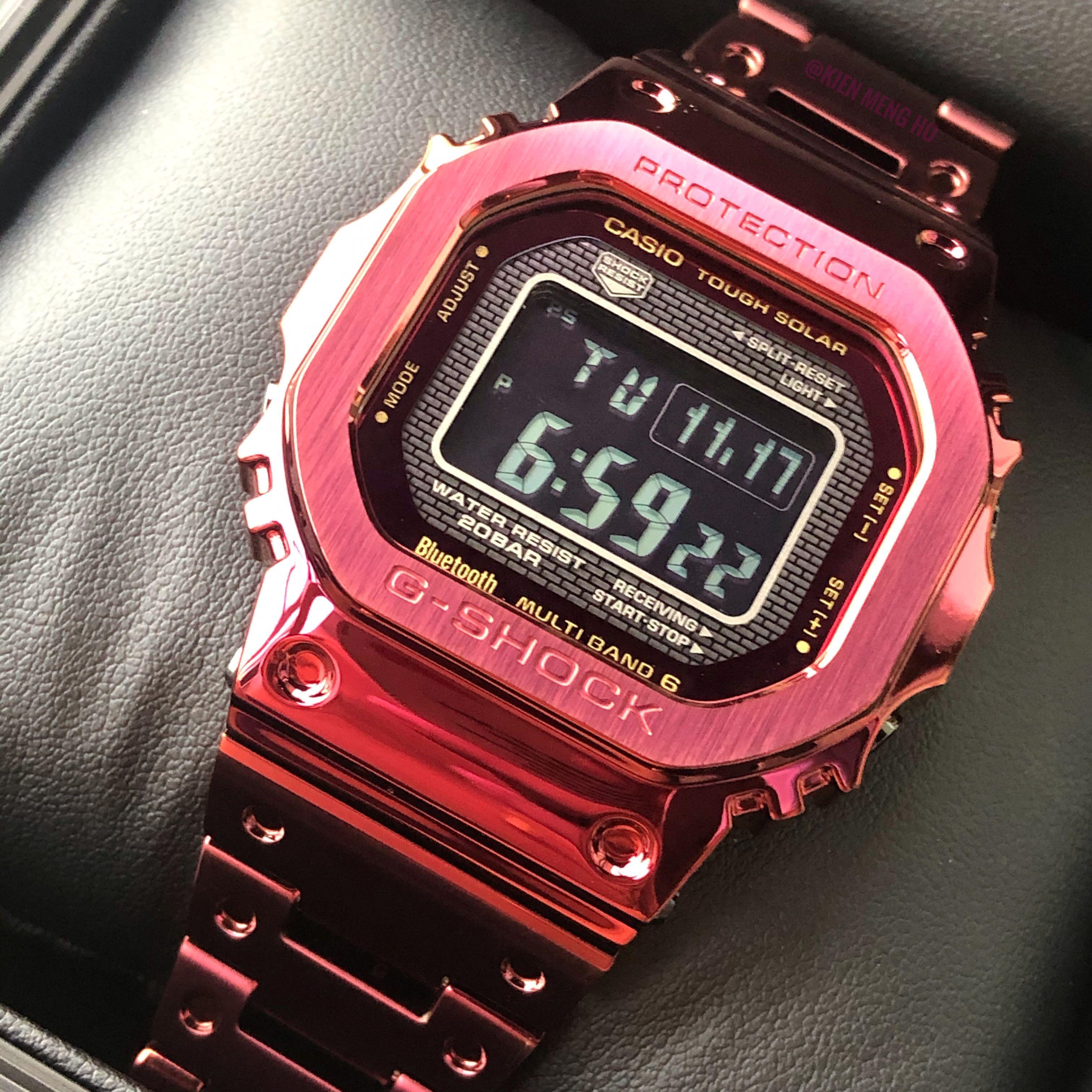 Last Set G Shock Gmw B5000rd 4 Full Metal With Red Ion Plating Gmw B5000rd 4 Metal Gshock G Shock Gshock Casio Casio Casio Men S Fashion Watches On Carousell
