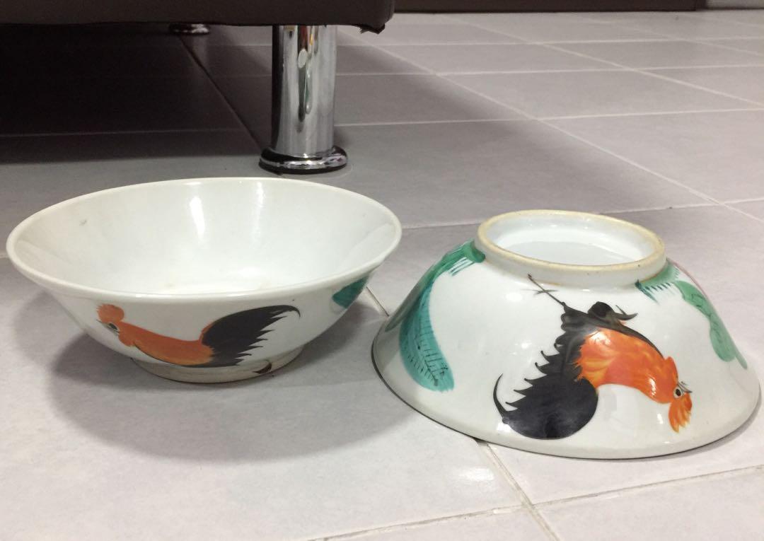 鸡公碗 X2 Hobbies Toys Memorabilia Collectibles Vintage Collectibles On Carousell