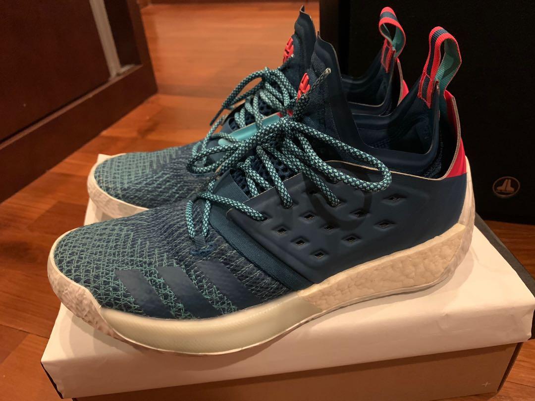 Adidas Harden Vol.2 blue night bright cyan shock red Men s