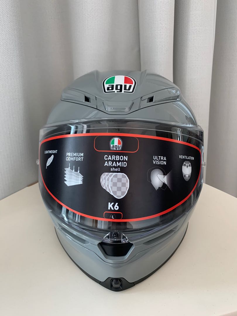 Agv k6 nardo grey helmet on sale