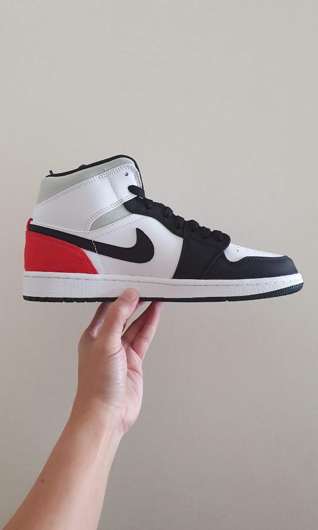 Air Jordan 1 Mid Track Red, Men's Fashion, Footwear, Sneakers on Carousell