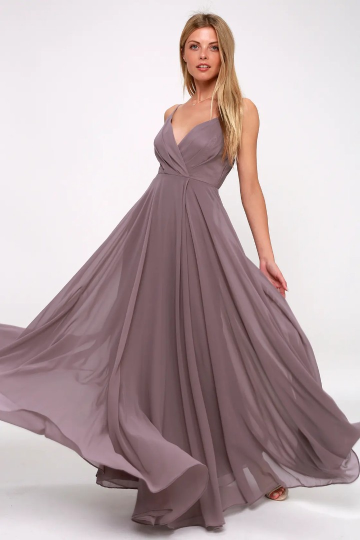 All about love lulus maxi dress dusty purple