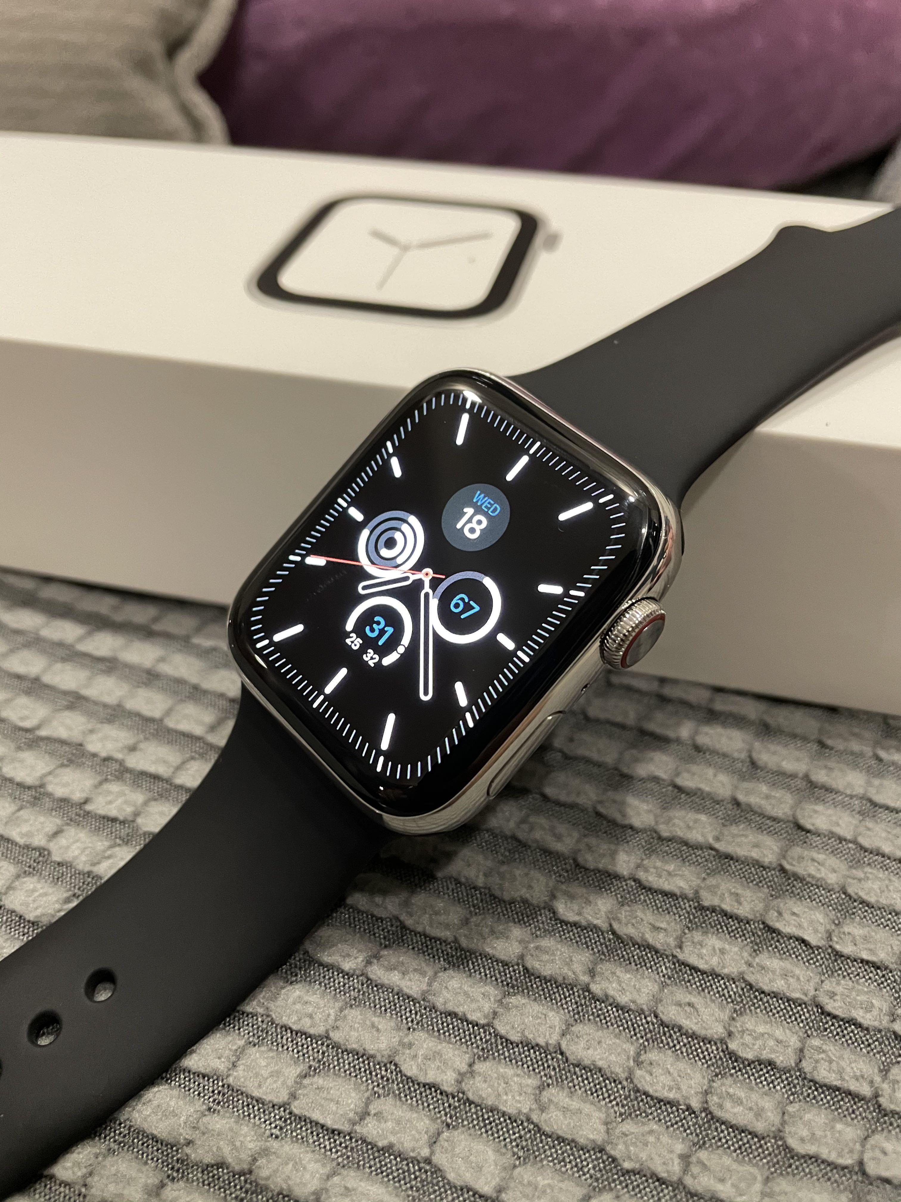 Apple Watch Series 4 44mm Stainless Steel Mobile Phones Gadgets Wearables Smart Watches on Carousell