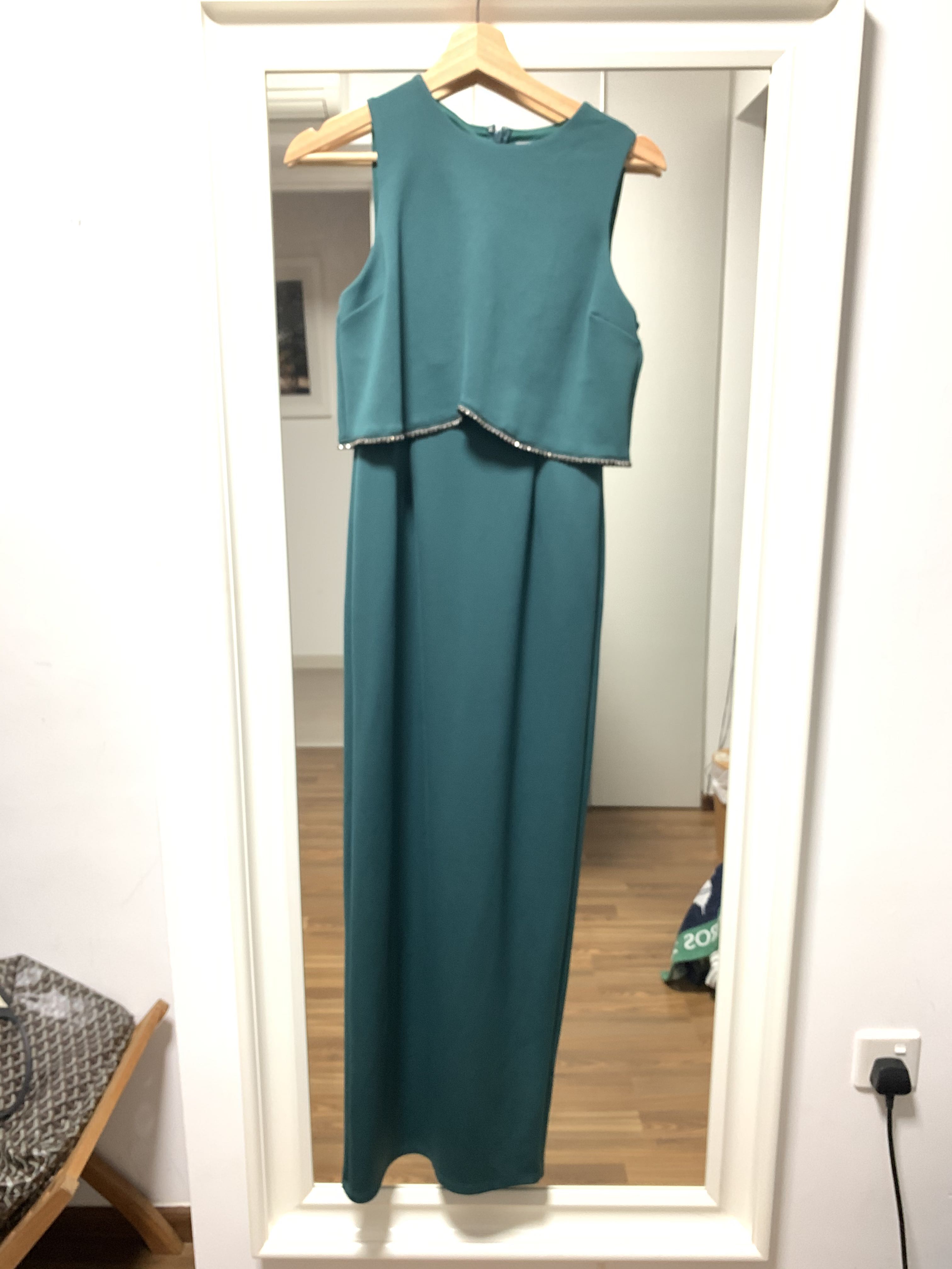 asos emerald green dress