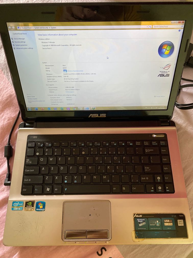 Asus A43S, Computers & Tech, Laptops & Notebooks on Carousell