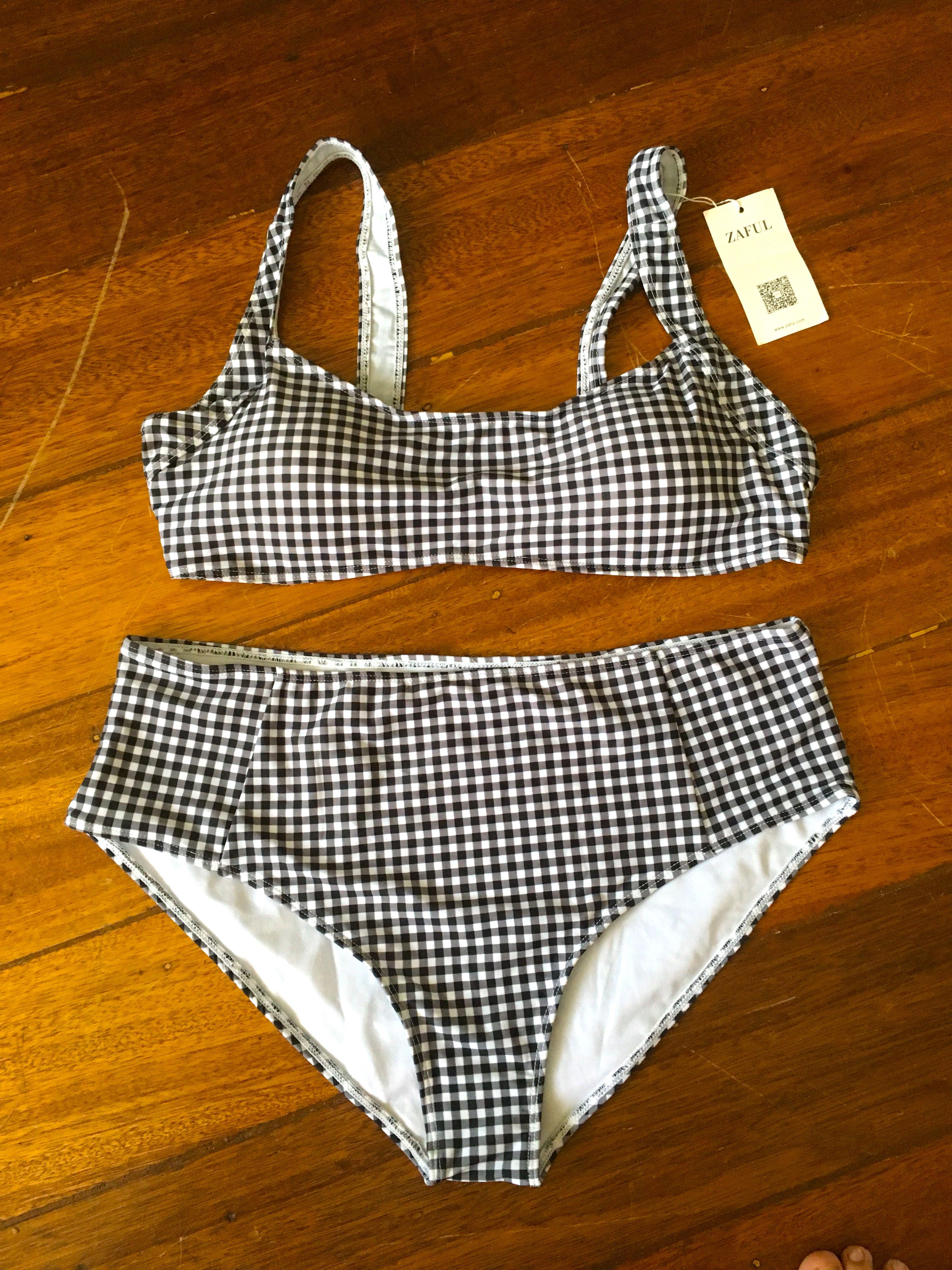 Zaful gingham bikini top