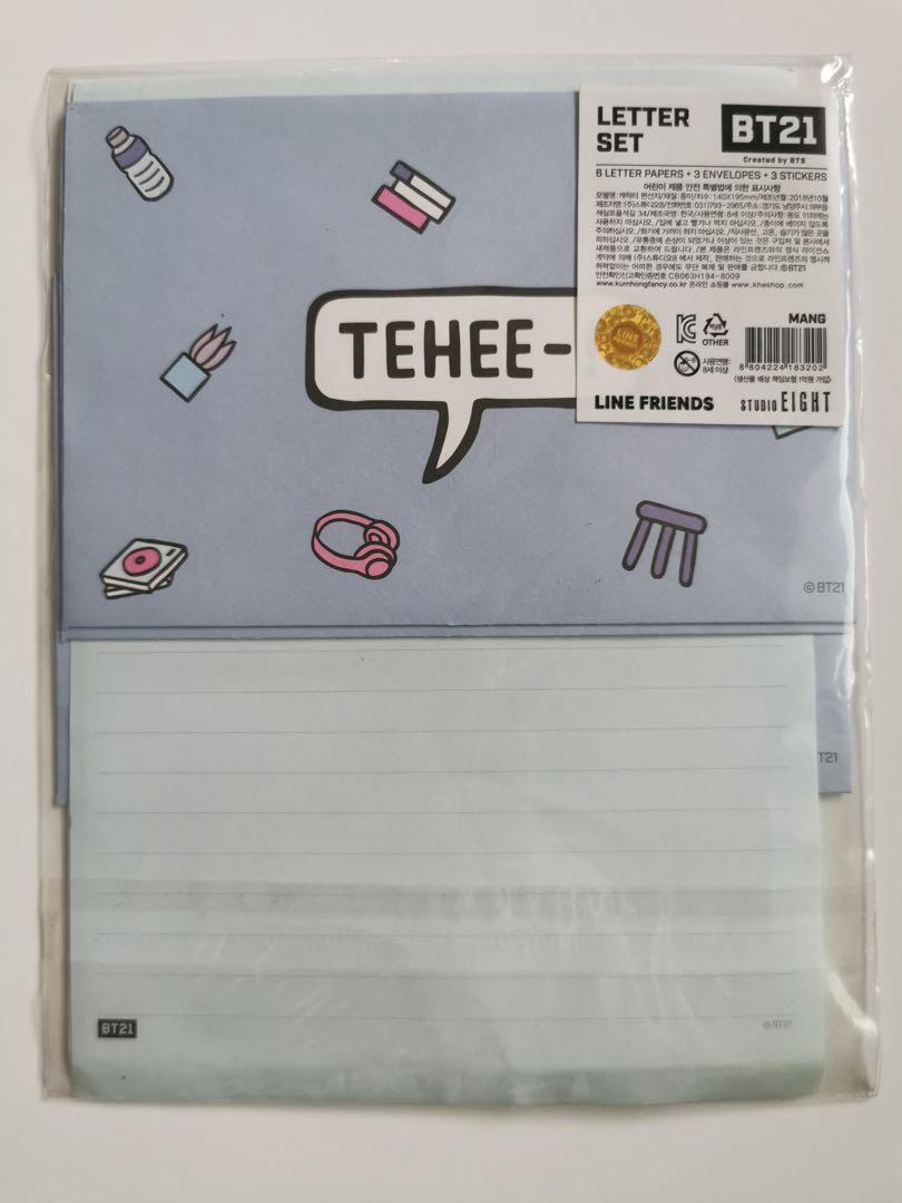 BTS BT21 Official Brand New LINE Friends MANG Letter Set, Hobbies ...