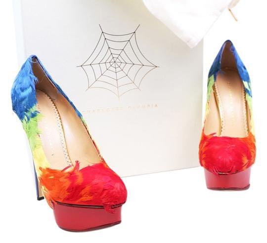 Charlotte olympia store rainbow heels