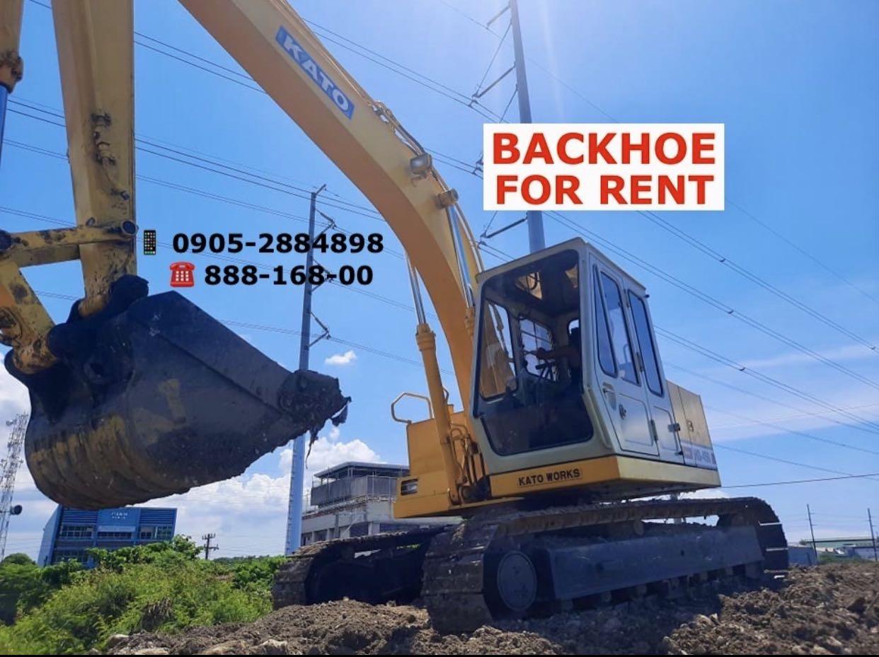 Construction Backhoe W Breaker For Rent W Tesda Operator Business Services Industrial Equipment Rental On Carousell