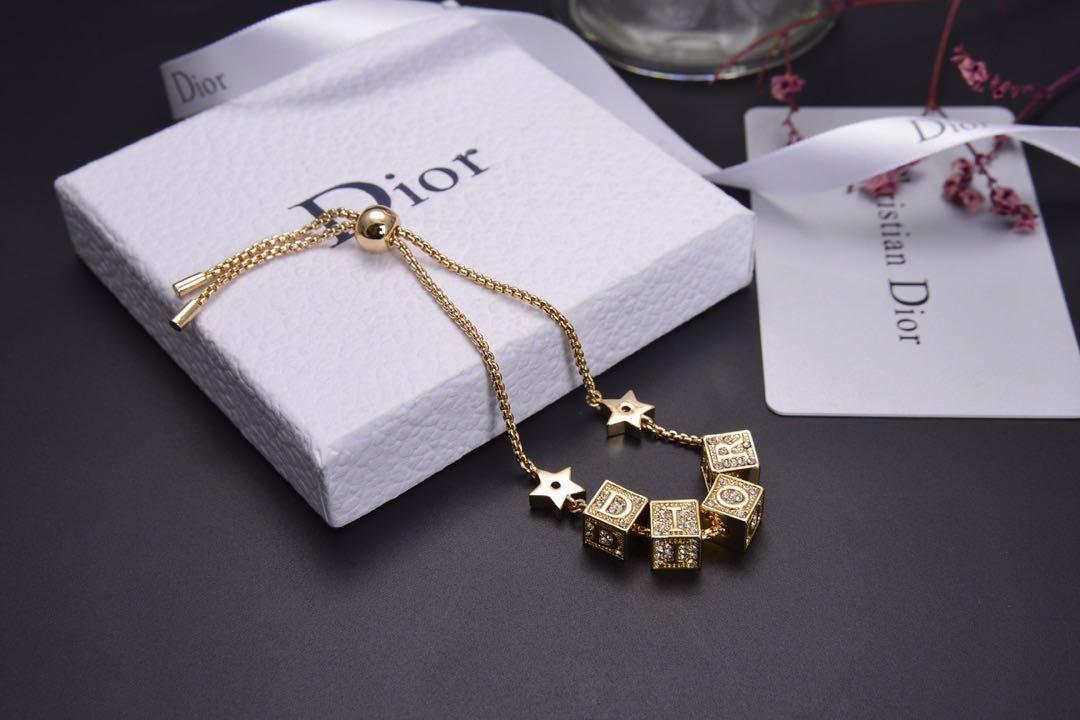 DIOR diamond cube bracelet