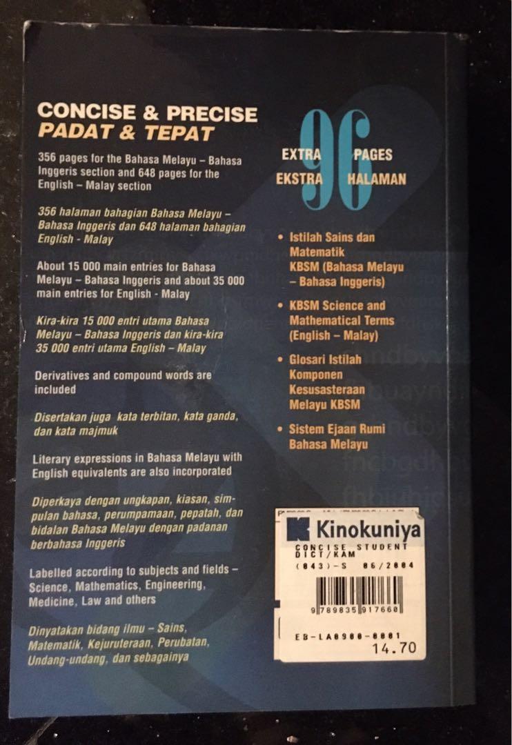 English Malay Dictionary Hobbies Toys Books Magazines Fiction Non Fiction On Carousell