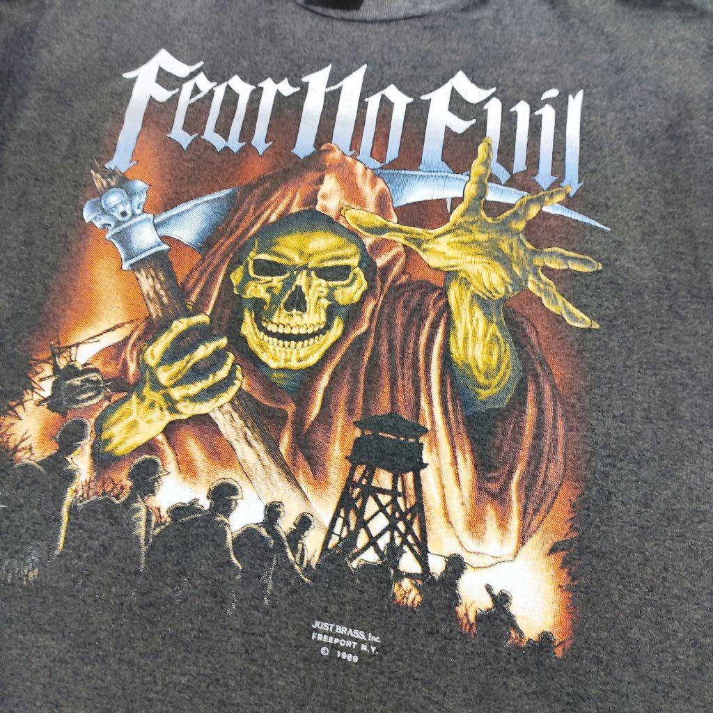 Fear No Evil 89's Just Brass 3D Emblem, Men's Fashion, Tops & Sets, Tshirts  & Polo Shirts on Carousell