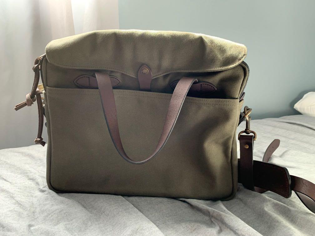 Mens Bags Briefcases and laptop bags Filson Leather Original Briefcase Otter Green for Men 