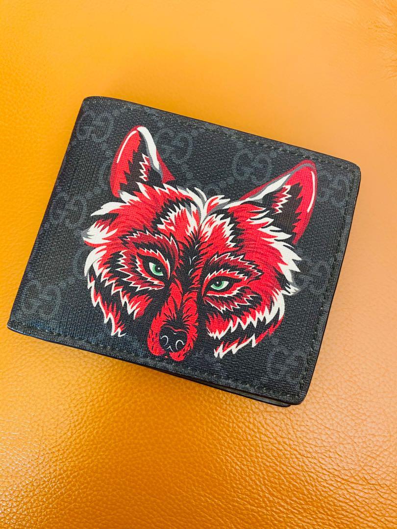 Gucci red wolf wallet clearance