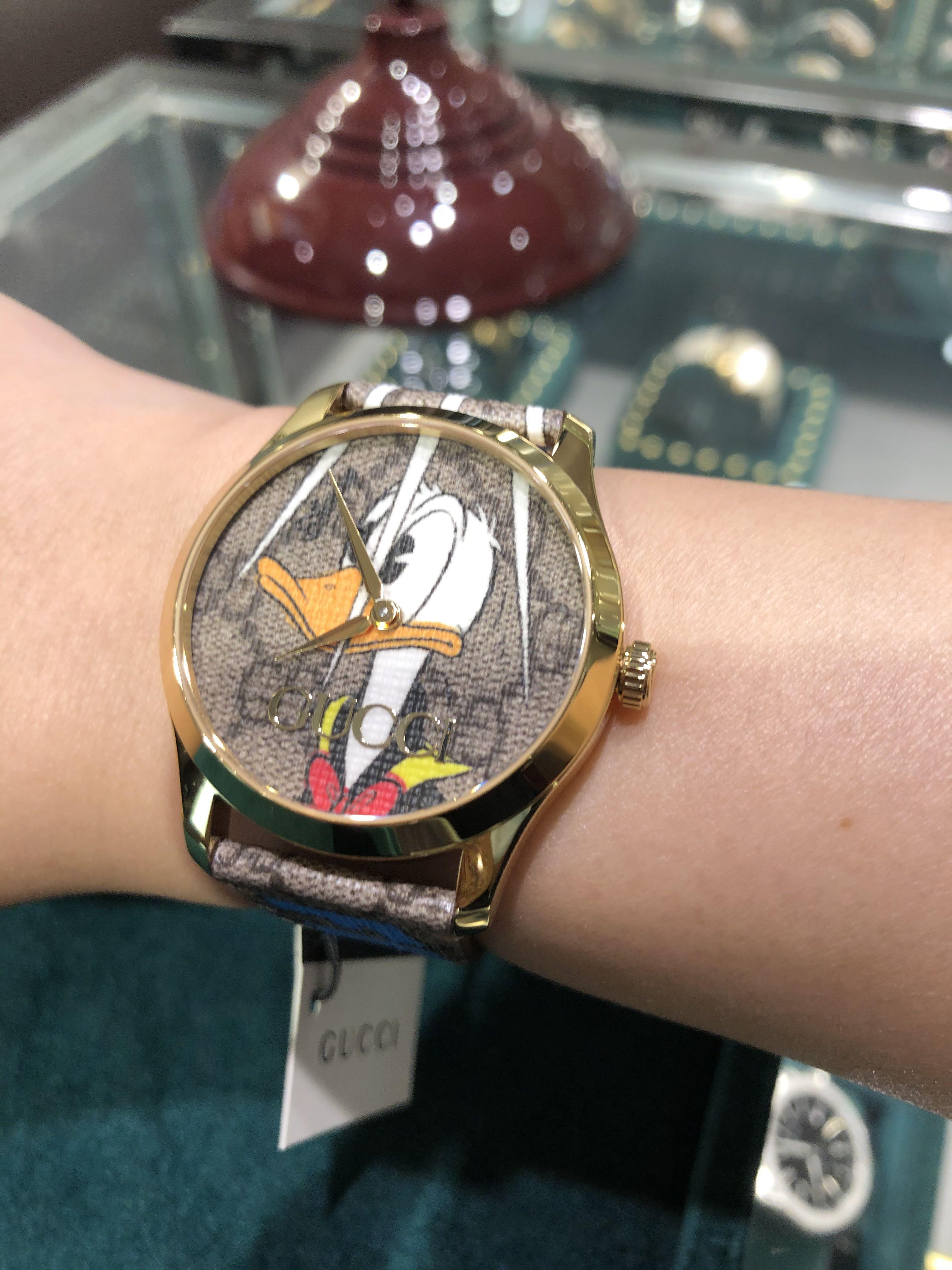 Gucci donald duck watch clearance