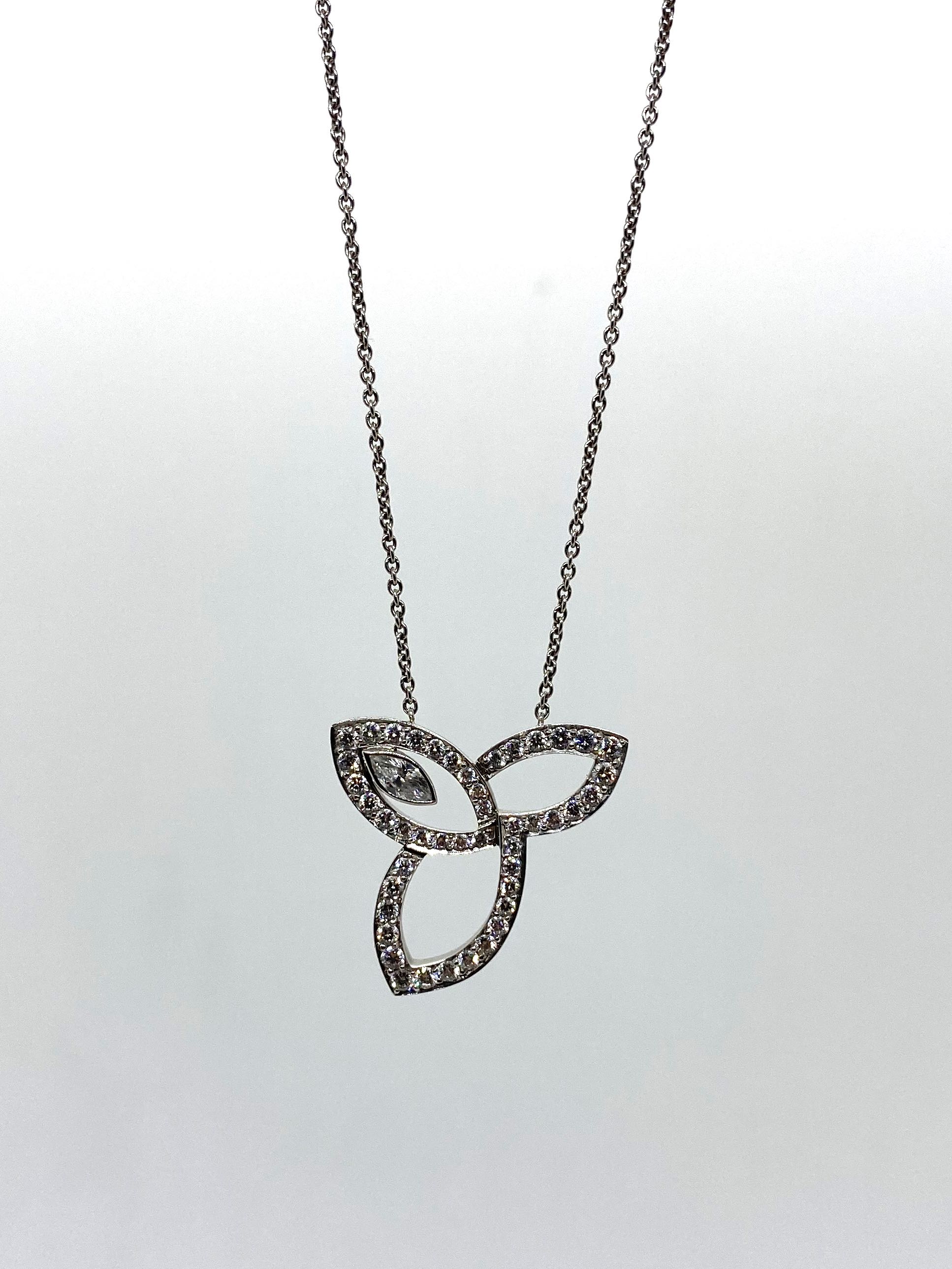 HARRY WINSTON LILY CLUSTER Pt950 Necklace 207012357
