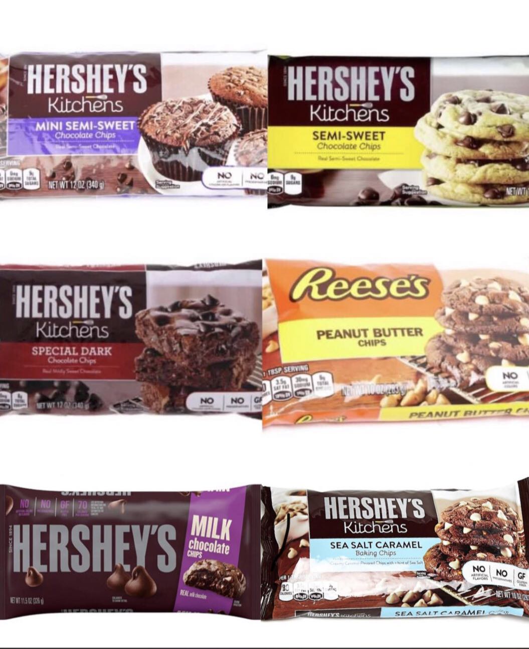 Hershey S Chocolate Chips Reese S Peanut Butter Chips Food Drinks Packaged Instant Food On Carousell