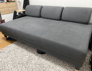 IKEA Flottebo Sofa Bed Medium Grey with side table Furniture