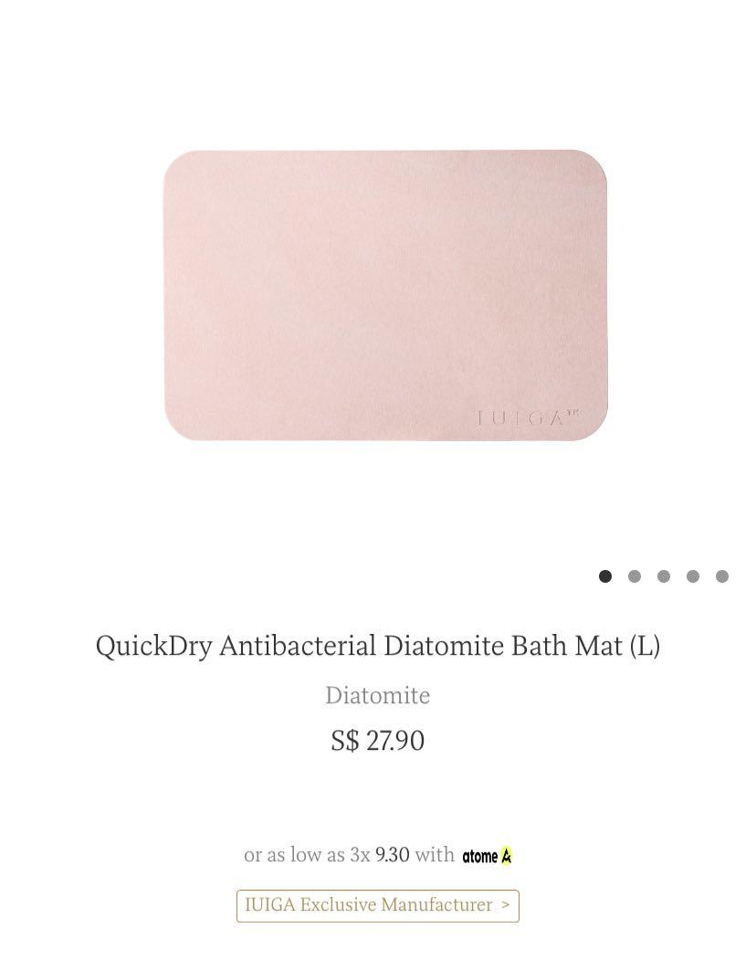 Iuiga diatomite bath mat, Furniture & Home Living, Home Decor, Carpets