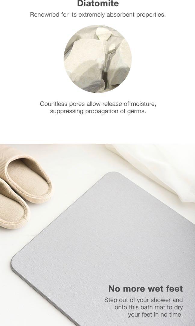 Iuiga diatomite bath mat, Furniture & Home Living, Home Decor, Carpets