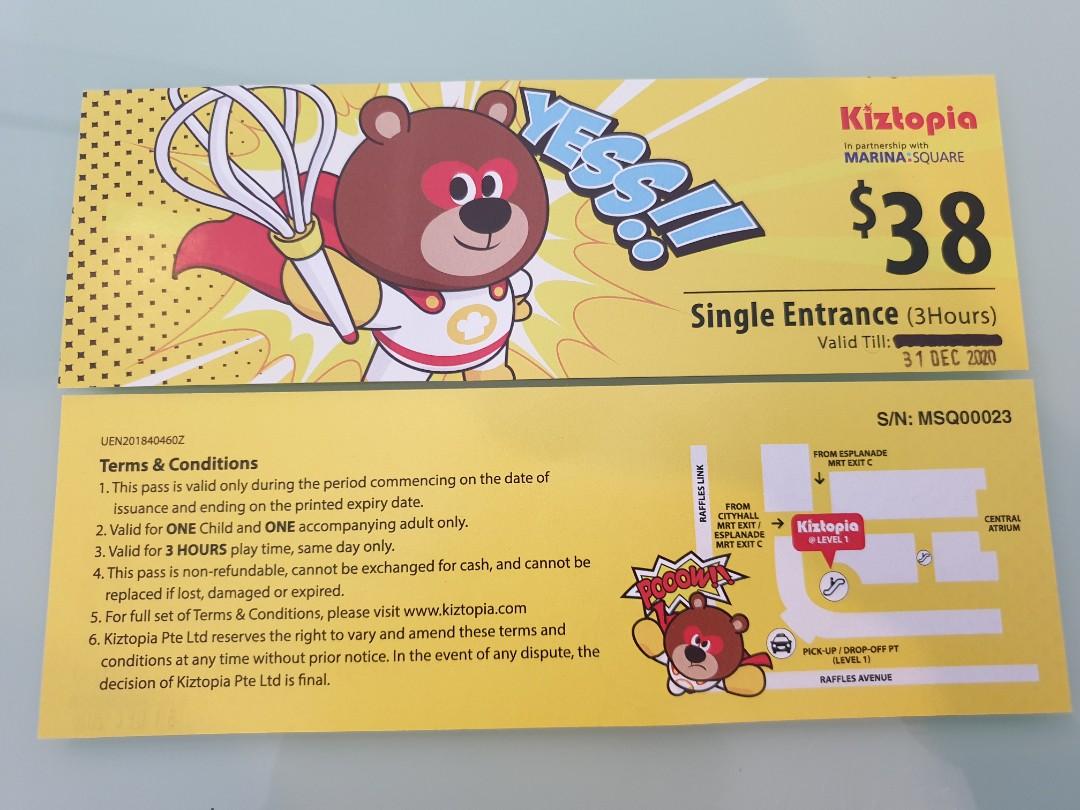 Kidztopia voucher /indoor playground, Tickets & Vouchers, Vouchers on