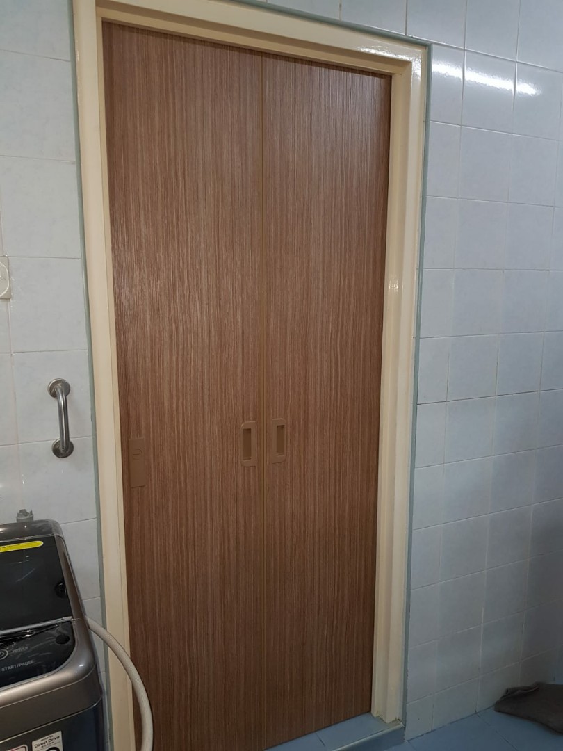 Laminate Pvc Bi Fold Toilet Door Furniture Home Living Bathroom Kitchen Fixtures On Carousell