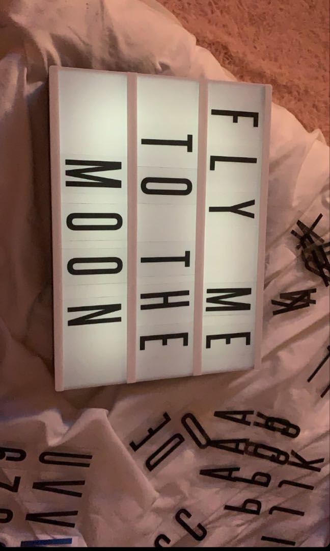 A4 size LIGHT BOX TYPO, Furniture & Home Living, Home Decor, Cushions