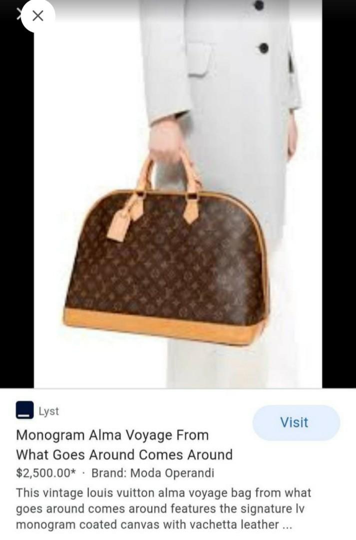 L*V Monogram Canvas Alma Voyage GM Travel Bag – ZAK BAGS