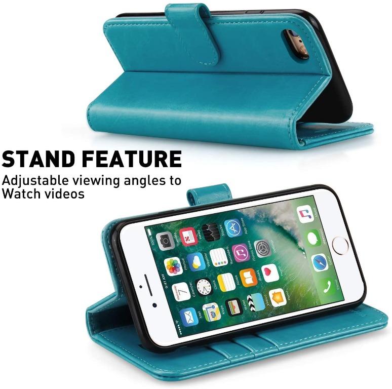 Monasay Iphone 7 Wallet Case Iphone 8 Wallet Case Iphone Se Case 4 7 Inch Glass Screen Protector Included Flip Folio Leather Cell Phone Cover With Credit Card Holder For Apple Iphone 7 8 Se2 Electronics Others