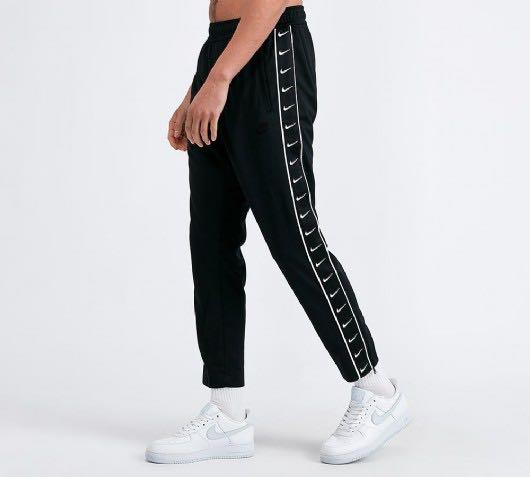 Nike tape track pants discount black
