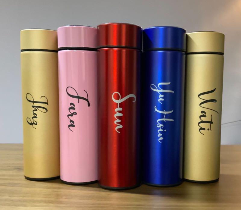 Personalised Gift Tumbler Thermal Flask Led Temp Indicator Design Craft Art Prints On Carousell