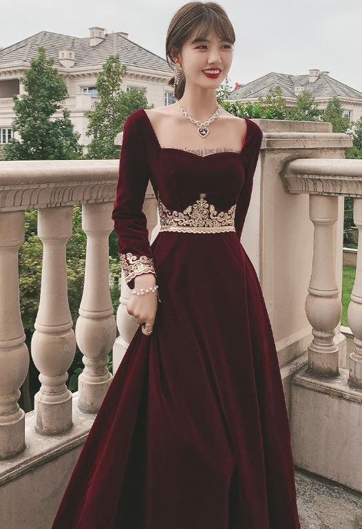 Red and black lace prom dress clearance