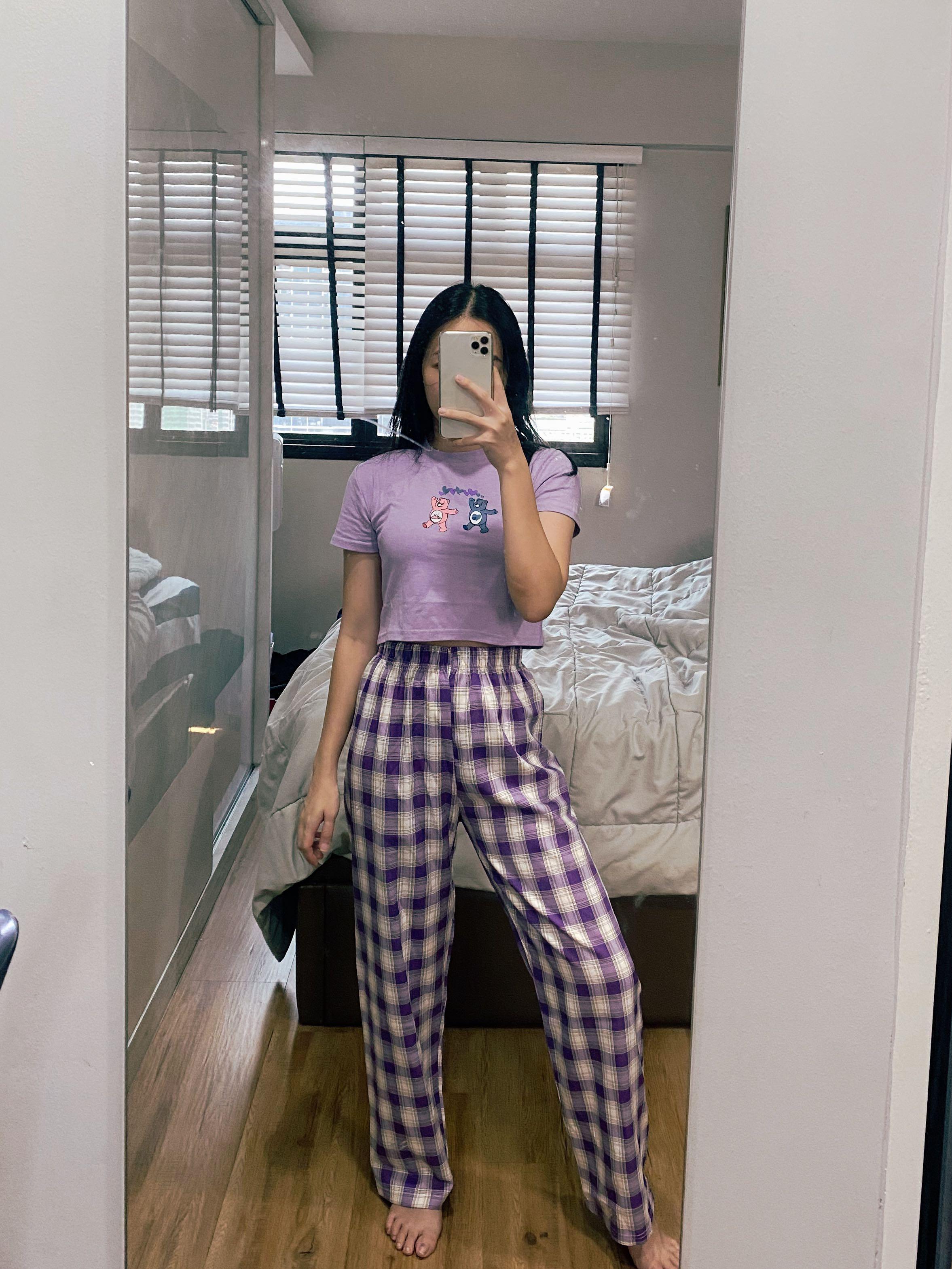 Purple hotsell plaid pants
