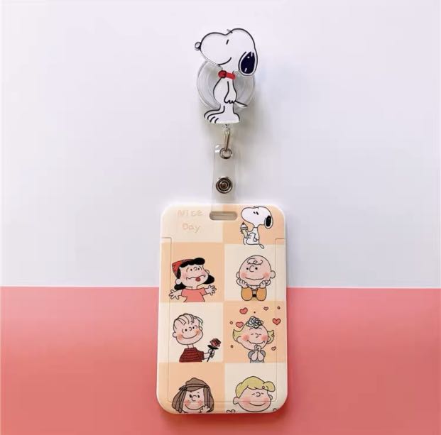 Retractable card case/card holder Snoopy, Everything Else on Carousell