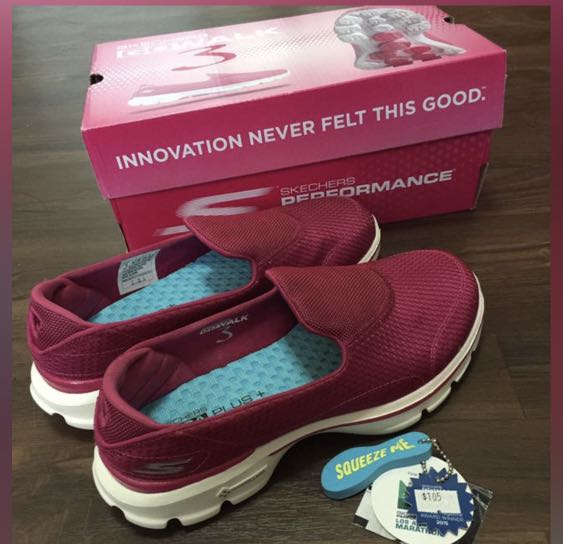 Skechers go walk outlet 3 womens red