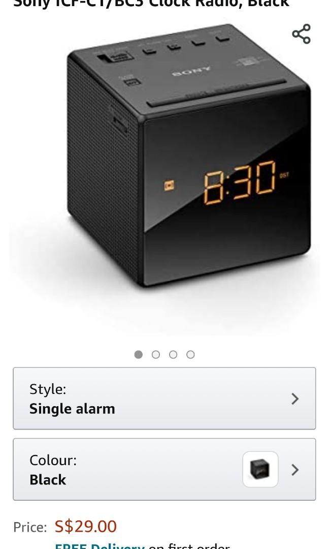 Sony ICF C1 Clock Radio Alarm, Furniture & Home Living, Home Decor