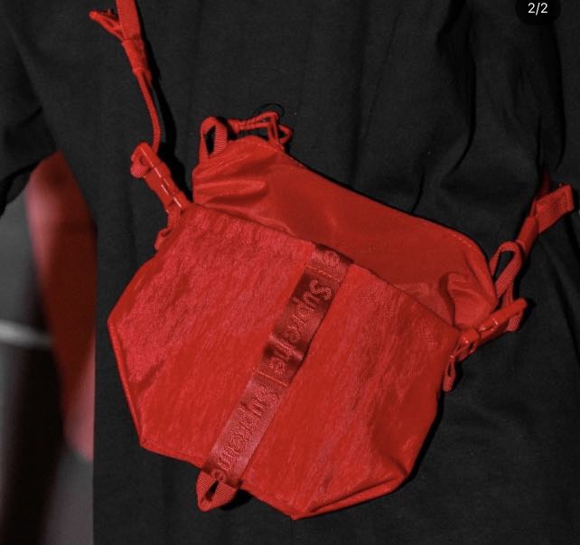 supreme 20FW Neck Pouch Dark Red