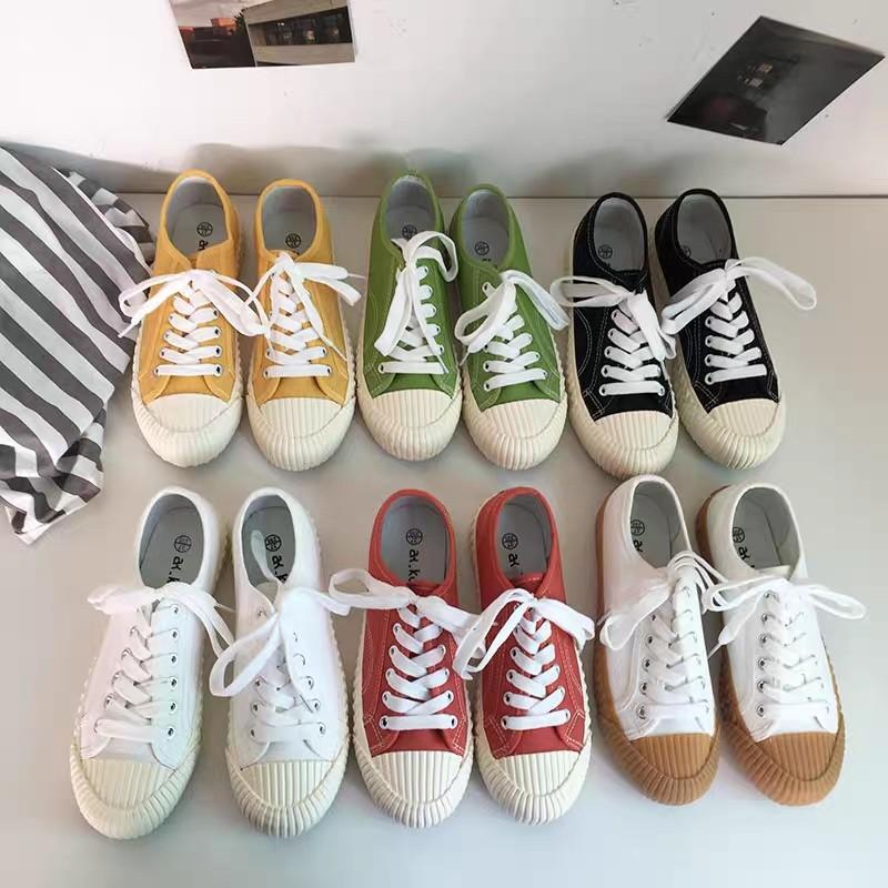 Canvas shoes red color on sale
