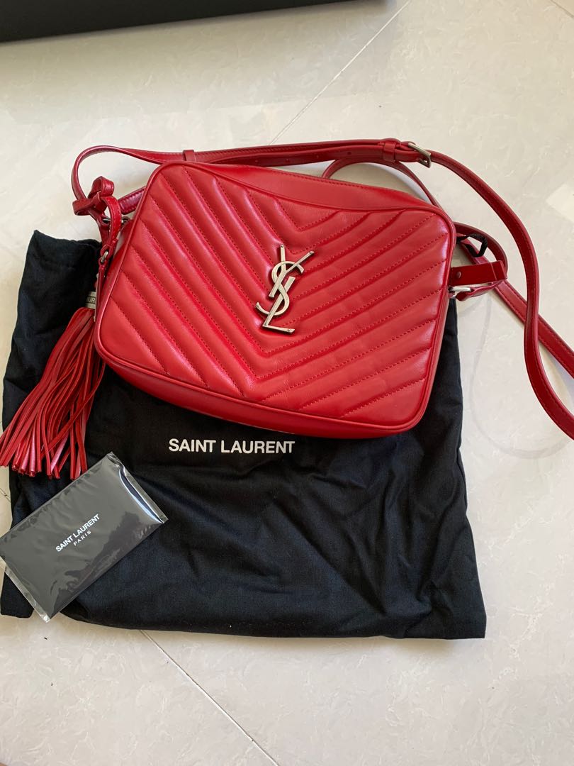 Saint laurent lou camera bag red sales