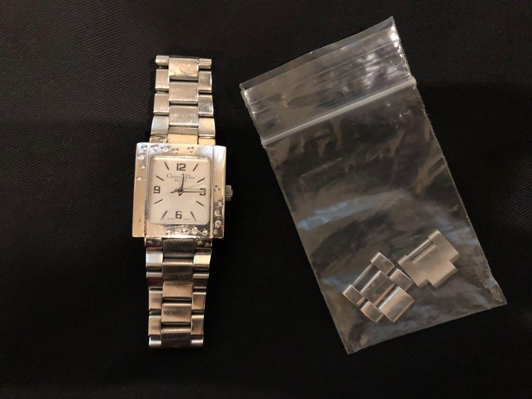 100 Authentic Christian Dior Riva Watch w Diamonds
