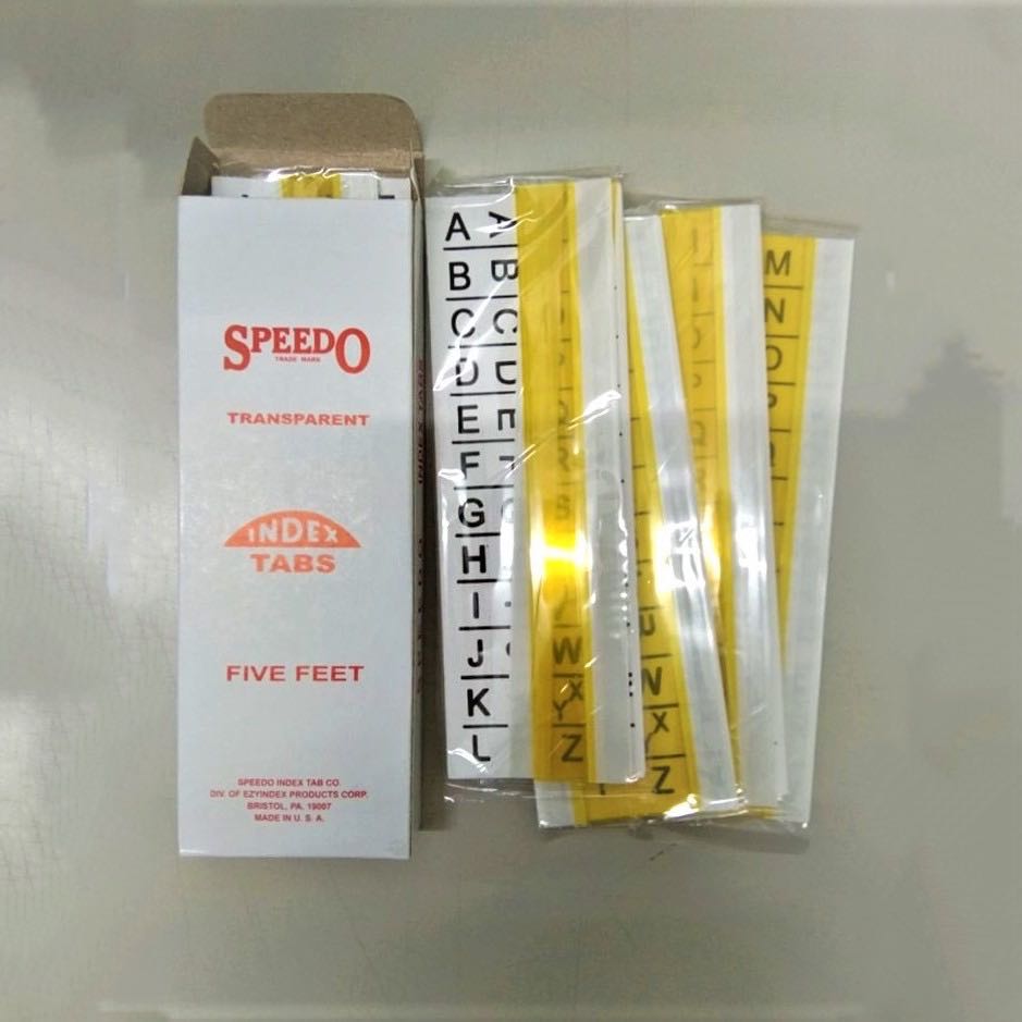 5pcs Speedo Index Tabs School Office Supplies, Hobbies & Toys