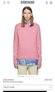 Acne studios pink sweater