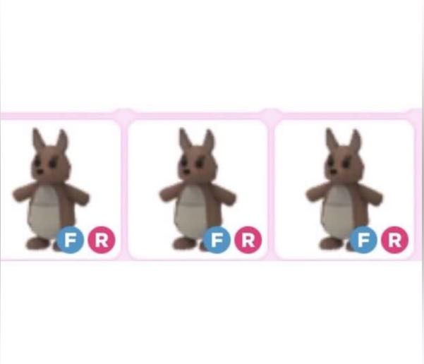 Adopt me pets 3 FR Kangaroo all of the 3 kangaroos for 25 sgd