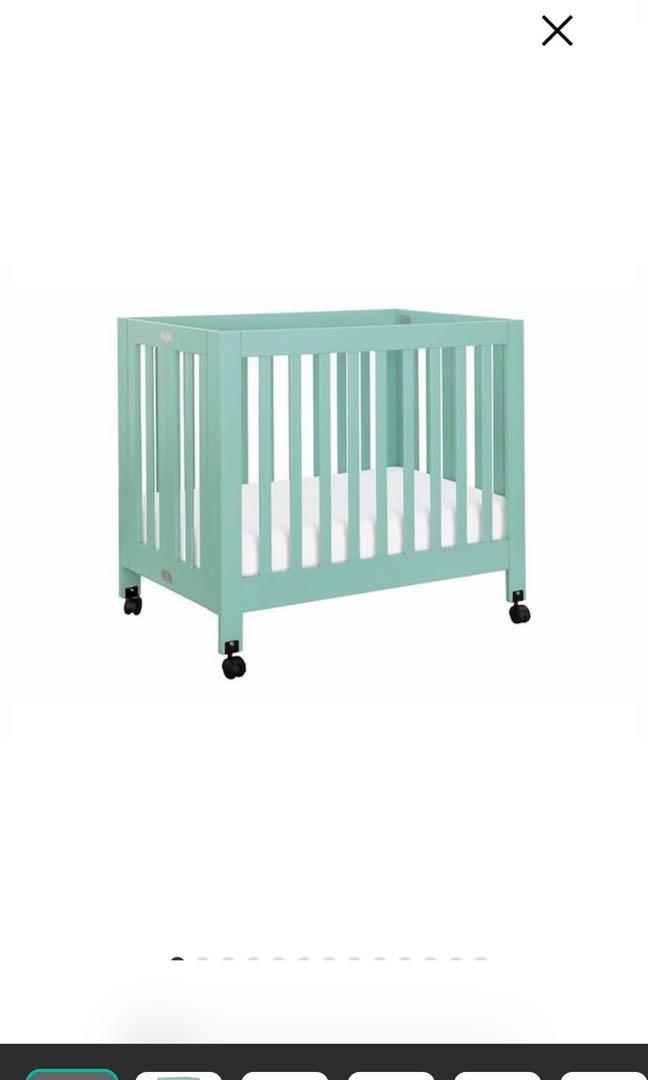 Babyletto Mini Crib in Lagoon, Babies & Kids, Baby Nursery & Kids